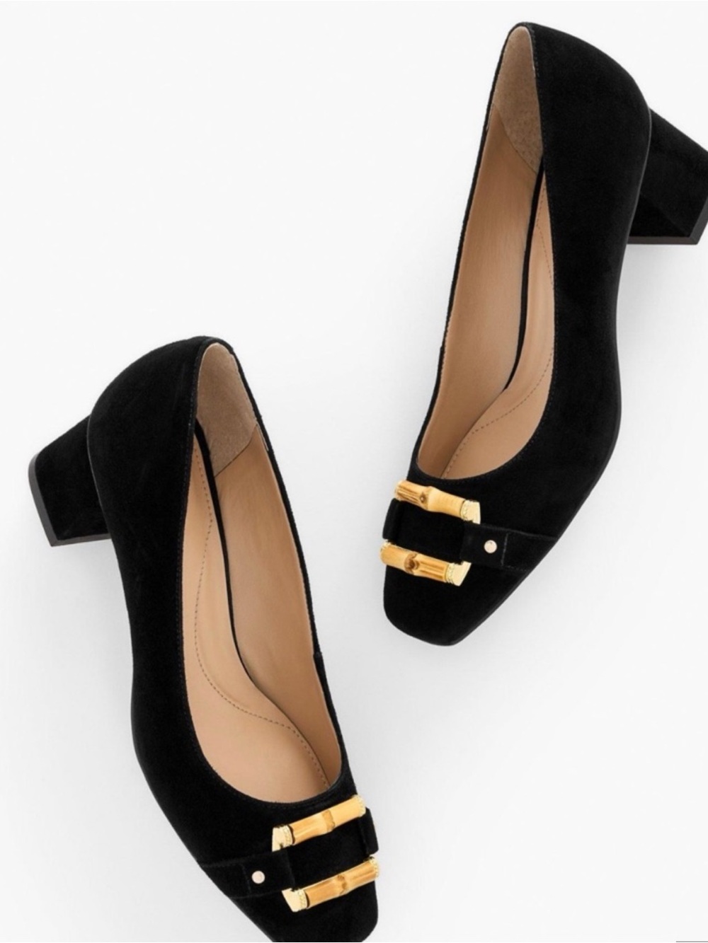 Talbots Black Carlye Bamboo Pumps Size 9